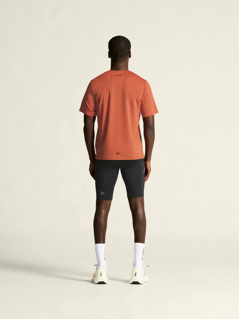 Pro Trail Short Tights 2 - Men by Craft in black recycled polyamide jersey with moisture-wicking for trail running