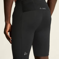 Pro Trail Short Tights 2 - Men by Craft in black, lightweight recycled polyamide running tights for high-performance trail running