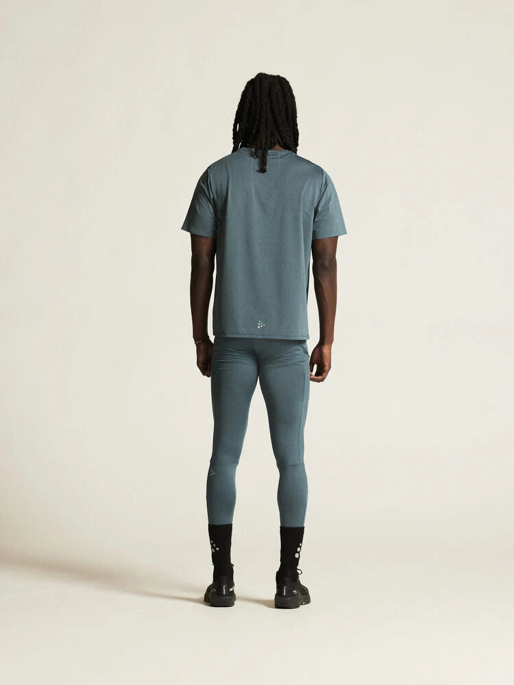 PRO Trail SS Tee 2 - Men in blue by Craft, lightweight jacquard fabric, designed for high-intensity trail running performance