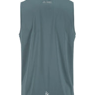 PRO Trail Singlet 2 - Men by Craft in muted blue, lightweight jacquard fabric for high-intensity trail running performance.