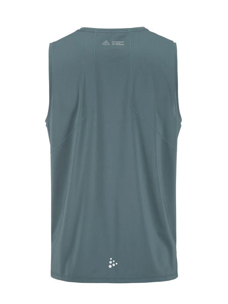 PRO Trail Singlet 2 - Men by Craft in muted blue, lightweight jacquard fabric for high-intensity trail running performance.