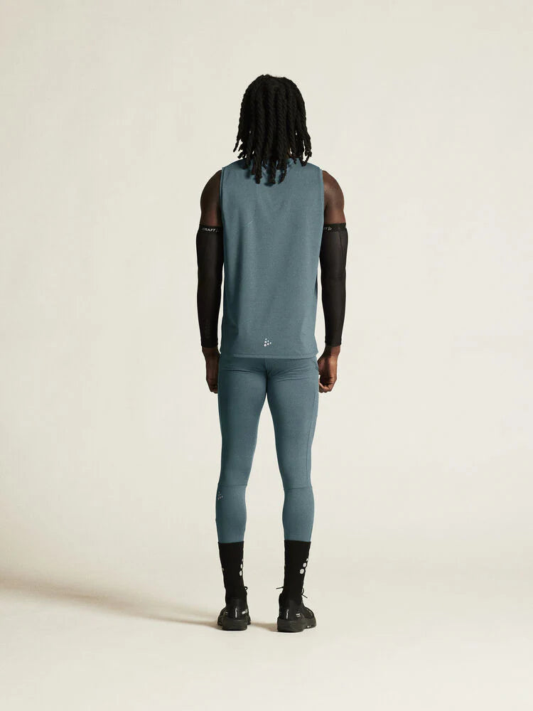 PRO Trail Singlet 2 - Men by Craft in blue, lightweight jacquard fabric running singlet for high-intensity trail running