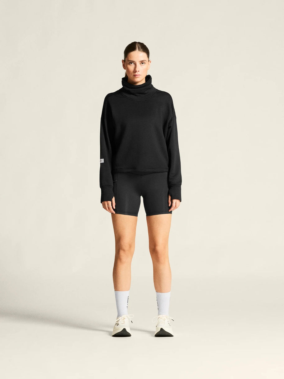 PRO Trail Short Tights 2  - Women by Craft in black, recycled polyamide, moisture-wicking trail running tights for high performance