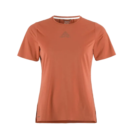 PRO Trail SS Tee 2 - Women by Craft in rust, lightweight jacquard fabric for high-intensity trail running performance