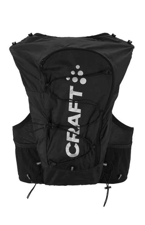 PRO Hydration Vest by Craft in black, lightweight hydration vest with easy water access, ideal for running and training sessions