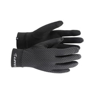 Lumen Fleece Glove 2 by Craft in black with reflective details, soft jersey fabric for intense cold weather running