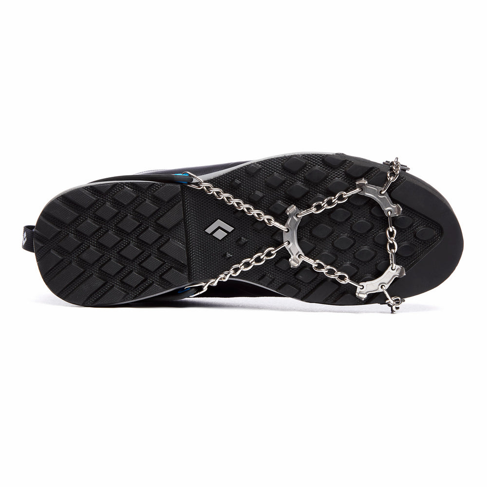 Blitz Spike Traction Device by Black Diamond in silver with 6 stainless steel spikes ultralight for fast trail running and hiking