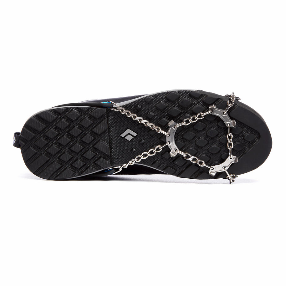 Blitz Spike Traction Device by Black Diamond in silver with 6 stainless steel spikes ultralight for fast trail running and hiking