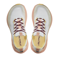Experience Wild 2 - Women by Altra Footwear in white, pink, and yellow lightweight trail running shoe with grippy sole and breathable mesh upper