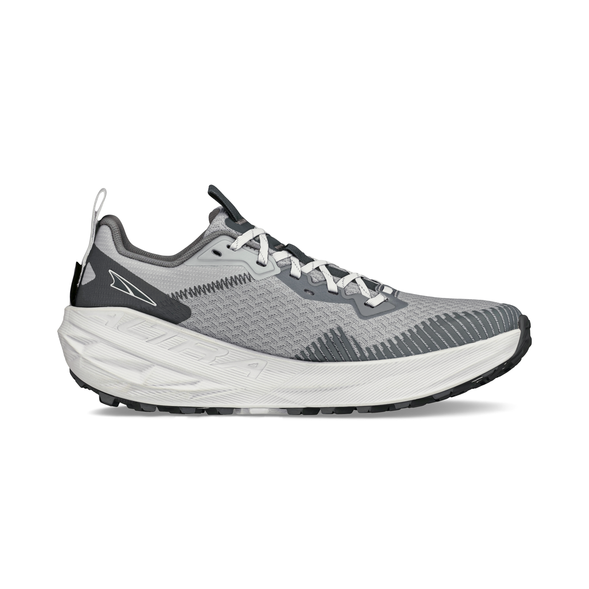 Experience Wild 2 - Women by Altra Footwear in grey and white, lightweight trail running shoe with grippy sole and breathable mesh upper designed for performance