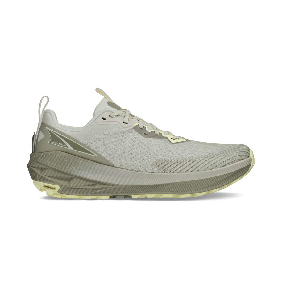 Experience Wild 2 - Women by Altra Footwear in beige and light grey lightweight trail running shoe with grippy sole and breathable mesh upper