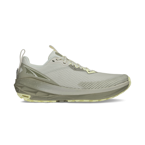 Experience Wild 2 - Women by Altra Footwear in beige and light grey lightweight trail running shoe with grippy sole and breathable mesh upper