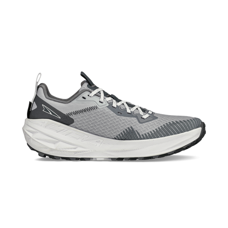 Experience Wild 2 - Women by Altra Footwear in grey and white, lightweight trail running shoe with grippy sole and breathable mesh upper designed for performance