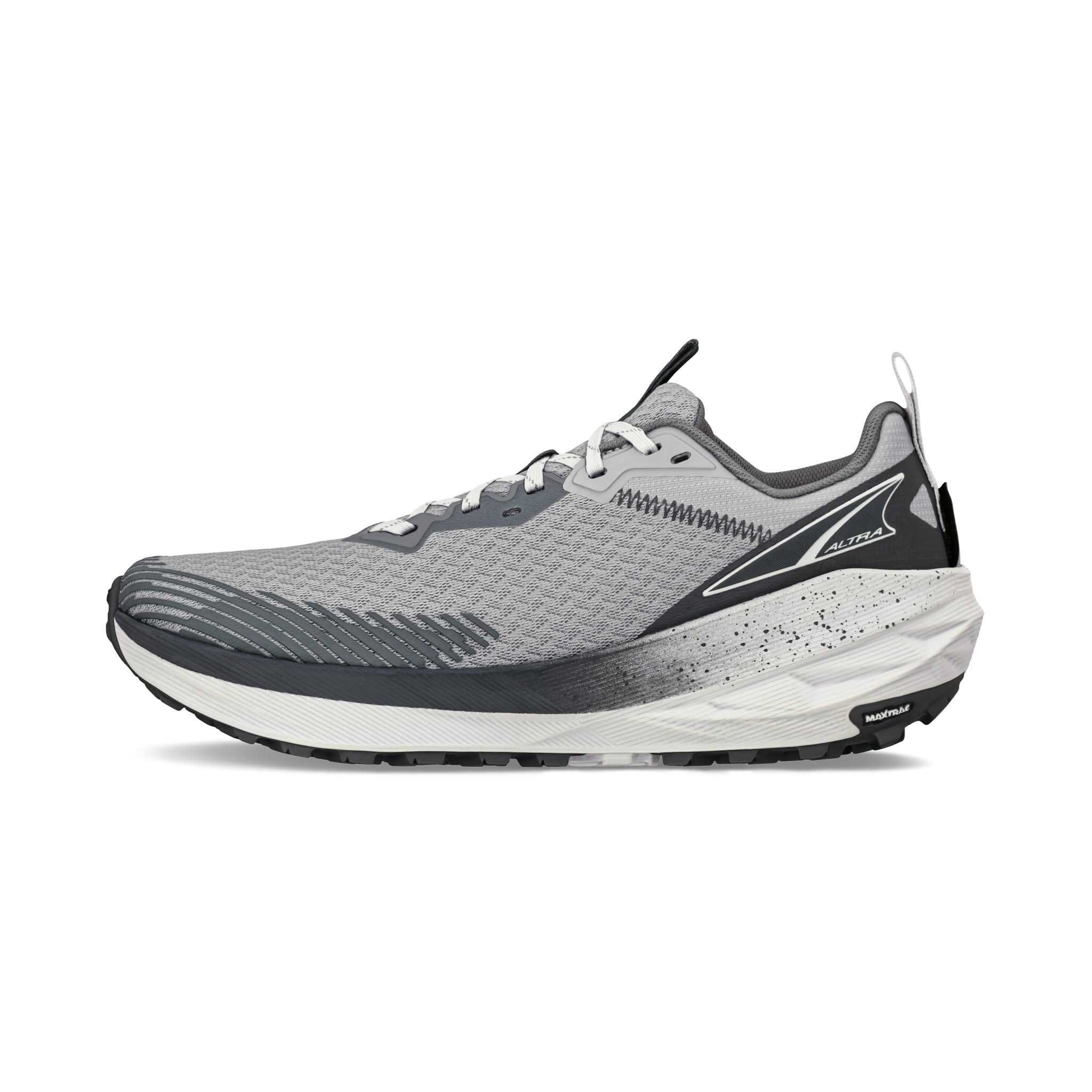 Experience Wild 2 - Women by Altra Footwear in grey and black, lightweight trail running shoe with grippy sole and improved breathable mesh upper