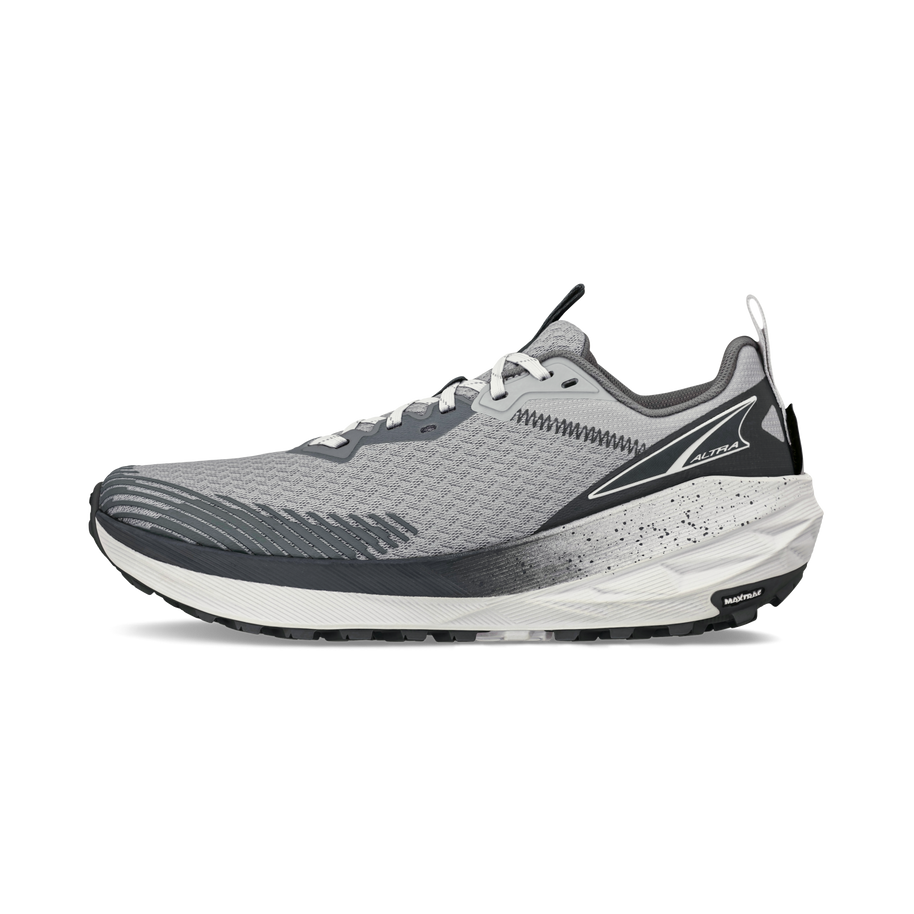 Experience Wild 2 - Women by Altra Footwear in grey and black, lightweight trail running shoe with grippy sole and improved breathable mesh upper