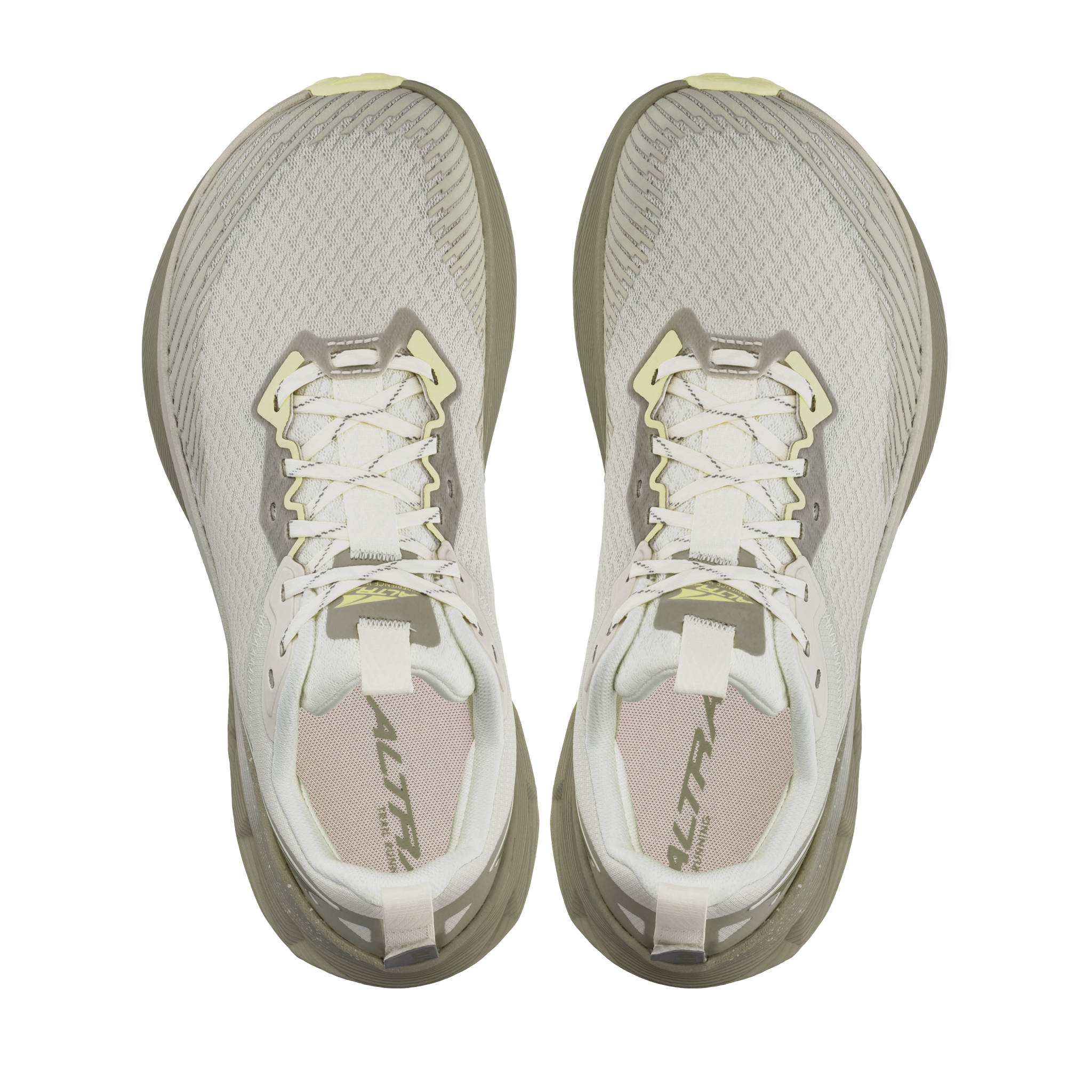 Experience Wild 2 - Women by Altra Footwear in beige and grey, lightweight trail running shoe with grippy sole and breathable mesh upper