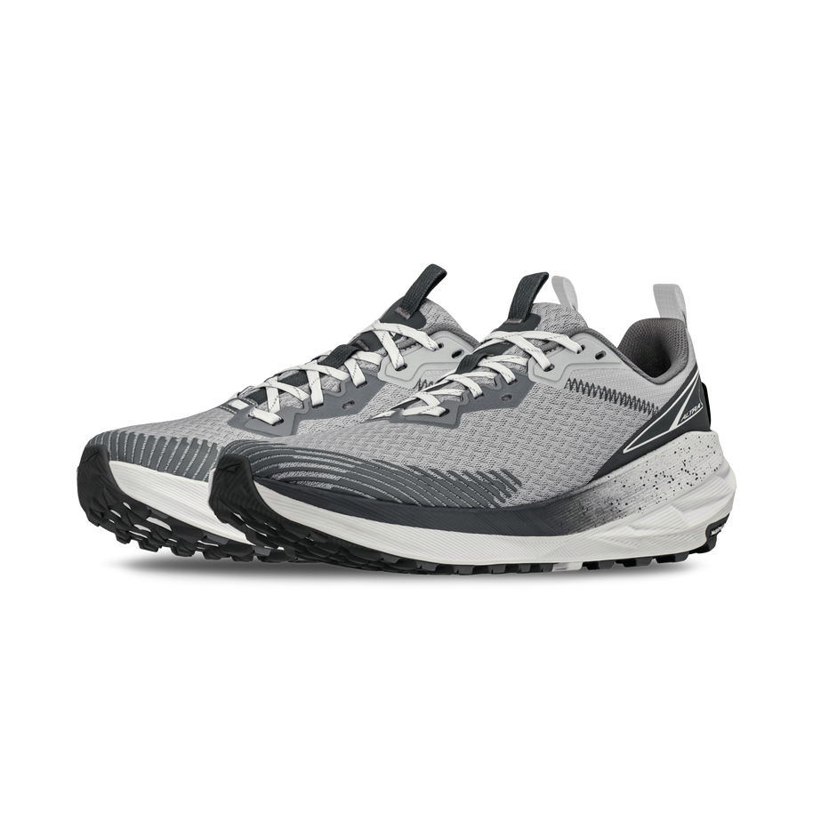 Experience Wild 2 - Women by Altra Footwear in light grey and black, lightweight trail running shoe with grippy sole for performance and comfort