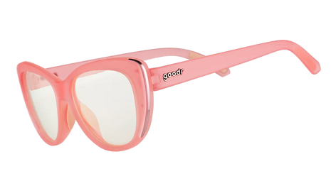 Rage Quit and Hit It by Goodr pink cat-eye blue light-blocking gaming glasses for medium noggins, stylish and protective eyewear
