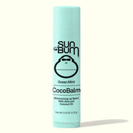 CocoBalm Lip Balm Ocean Mint by Sun Bum in light blue, moisturizing with aloe and coconut oil for smooth lips