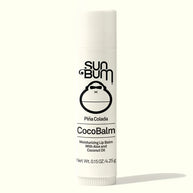 CocoBalm Lip Balm by Sun Bum in white with Piña Colada scent, moisturizing with aloe and coconut oil for smooth lips