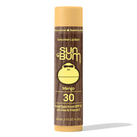 Lipbalm SPF 30 by Sun Bum in mango with Aloe and Vitamin E, moisturizing sunscreen lip balm for daily sun protection and hydration