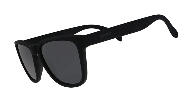 A Unicorn's Calamity by Goodr in black-on-black, lightweight glasses with unique color-mixing design, ideal for everyday wear.