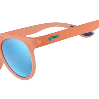 Stay Fly, Ornithologists by Goodr orange professorial frames with PH-G polarized blue lenses, no-slip fit for outdoor use