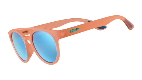 Stay Fly, Ornithologists by Goodr orange professorial frames with PH-G polarized blue lenses, no-slip fit for outdoor use