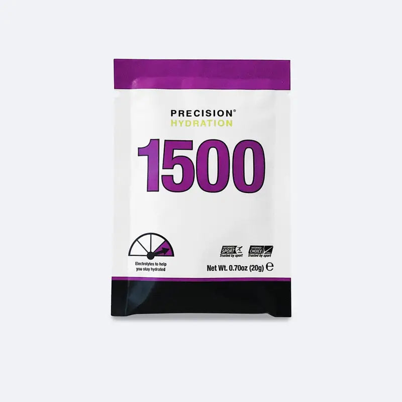 Hydration Powder 1500 by Precision Fuel & Hydration in white and purple, electrolyte drink mix for hydration and athletic endurance