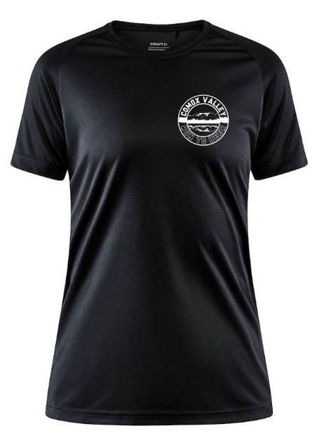 Race Squad Shirts in black by Run To Beer, recycled soft training tee designed for comfort in running and outdoor activities.