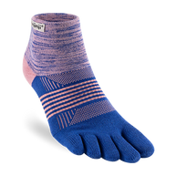 Trail Midweight Mini-Crew - Women by Injinji in purple and pink cushioned toesock for running and hiking with support and agility
