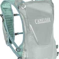 Zephyr Pro Vest 10L - Men by CamelBak in light grey and blue, hydration vest with nutrition storage for long-distance running and trail use