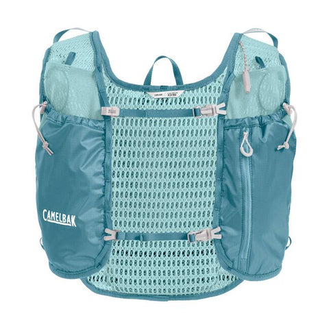 CamelBak Trail Run Vest 5.5L - Women in teal blue, breathable mesh, hydration compatible, ideal for trail running in Canada running store