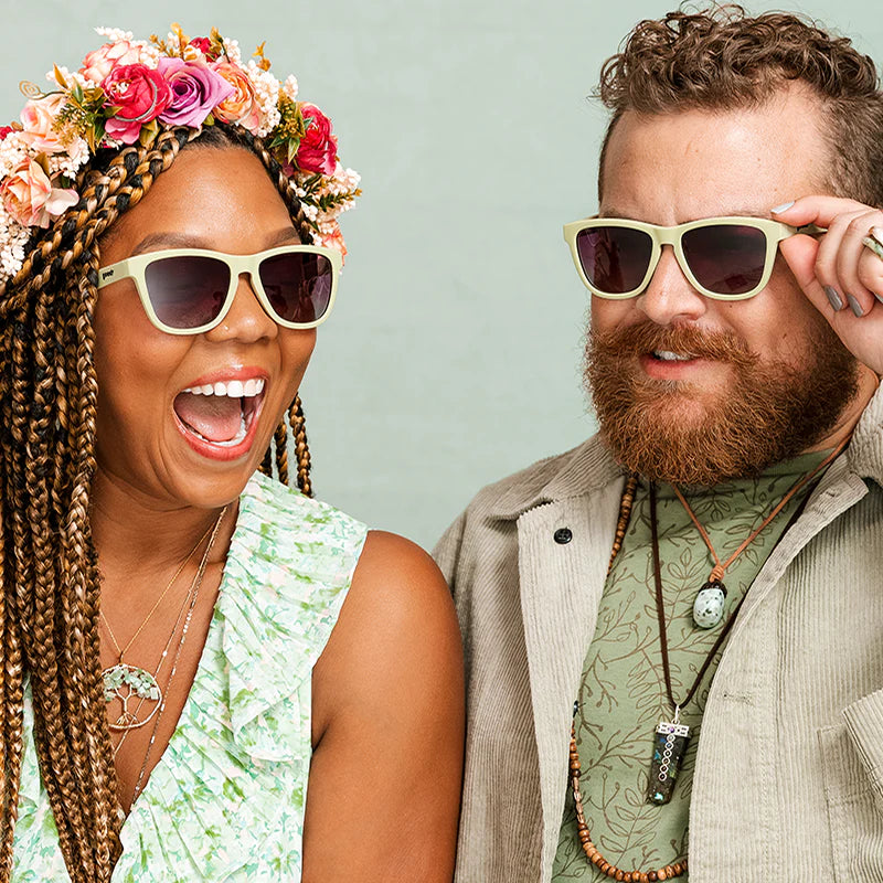 Dawn Of A New Sage by Goodr sage green OG sunglasses with lightweight frame, perfect for casual outdoor wear and style