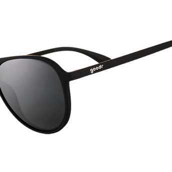 Operation Blackout by Goodr, all black Mach G aviator sunglasses, lightweight and sleek glasses for stylish outdoor wear