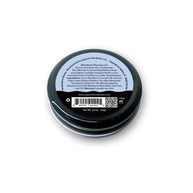 Happie Toes Blend (Metal Tin) by Squirrel's Nut Butter in black tin, foot salve for restoring damaged skin and moisturizing dry feet