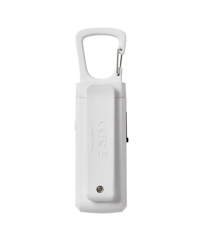 Siren LED Alarm RX by Nathan in white with USB-C rechargeable battery and safety alarm for outdoor running and activities