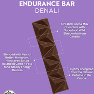 Denali Milk Chocolate Endurance Bar (30g) by 7 Summit Snacks in brown with peanut butter, honey, natural caffeine for steady energy release