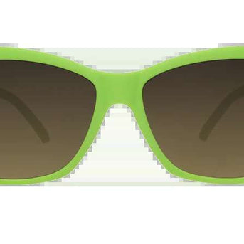Born To Be Envied by Goodr lime green Pop G sunglasses with black lenses, edgy design for shielding eyes and style statement