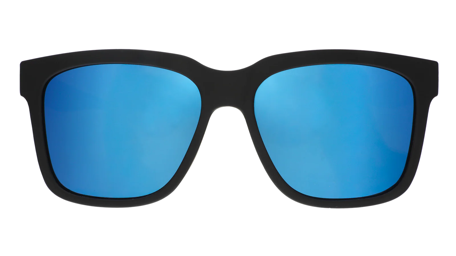 Buoys Don't Cry by Goodr, black frame sunglasses with blue reflective water-repellent lenses for wave chasers and beach use