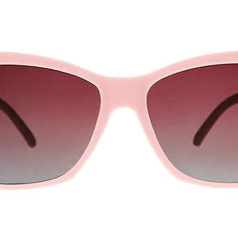 Rosé Retail Therapy by Goodr light pink sunglasses with rose ocean gradient lenses for stylish outdoor wear and retail therapy vibes