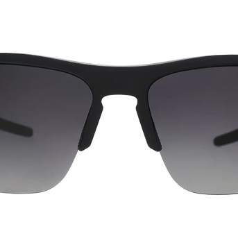 That New Asphalt Smell by Goodr in black half-rim frame with dual-gradient lenses, lightweight wrap sunglasses for running store use