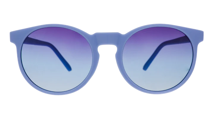 La Vie en Violette by Goodr in light blue with gradient dark blue lenses, stylish sunglasses ideal for summer runs and outdoor use