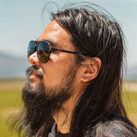 Operation Blackout by Goodr in all black, Mach G aviator sunglasses with sleek design perfect for casual wear and outdoor use