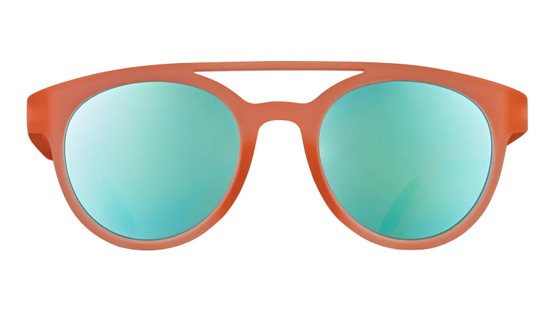 Stay Fly, Ornithologists by Goodr in professorial orange with PH-G polarized lenses, lightweight glasses for outdoor use