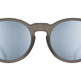 They Were Out Of Black by Goodr gray round polarized sunglasses slim fit for smaller faces, no slip, ideal for outdoor use