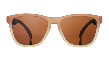 Three Parts Tee by Goodr in brown gradient with polarized high contrast lenses, perfect for golf and outdoor celebration use