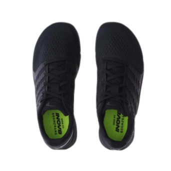 F-Lite Wide - Women by Inov8 in black and neon green flexible cross training shoe designed for running, lifting, jumping, and climbing