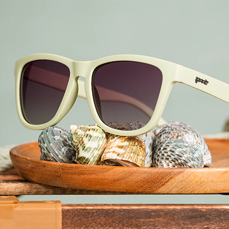 Dawn Of A New Sage by Goodr, sage green sunglasses with dark lenses, lightweight and stylish eyewear for outdoor use