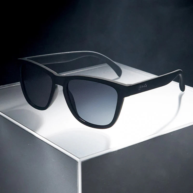 A Unicorn's Calamity by Goodr in black-on-black, lightweight glasses with unicorn magic, ideal for everyday wear and style.